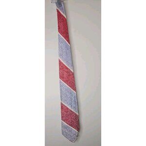 Casa Di Spinali Vintage Neck Tie Red Purple Paisley  4" Wide